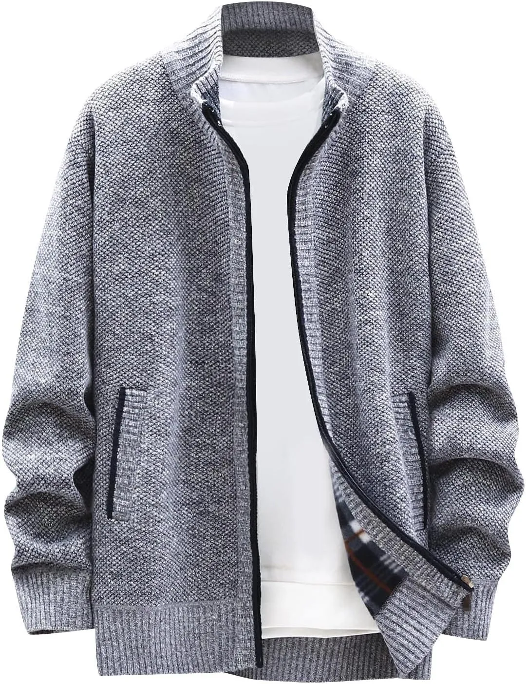 Ymosrh Mens Jackets Fashion Winter Men's Loose Cardigan Warm Lapel Hooded Jacket Sweater Waterproof Jackets for Men