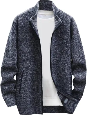Ymosrh Mens Jackets Fashion Winter Men's Loose Cardigan Warm Lapel Hooded Jacket Sweater Waterproof Jackets for Men