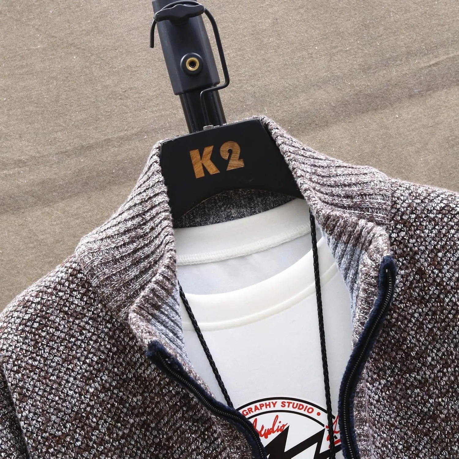 Ymosrh Mens Jackets Fashion Winter Men's Loose Cardigan Warm Lapel Hooded Jacket Sweater Waterproof Jackets for Men
