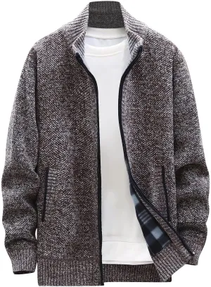 Ymosrh Mens Jackets Fashion Winter Men's Loose Cardigan Warm Lapel Hooded Jacket Sweater Waterproof Jackets for Men