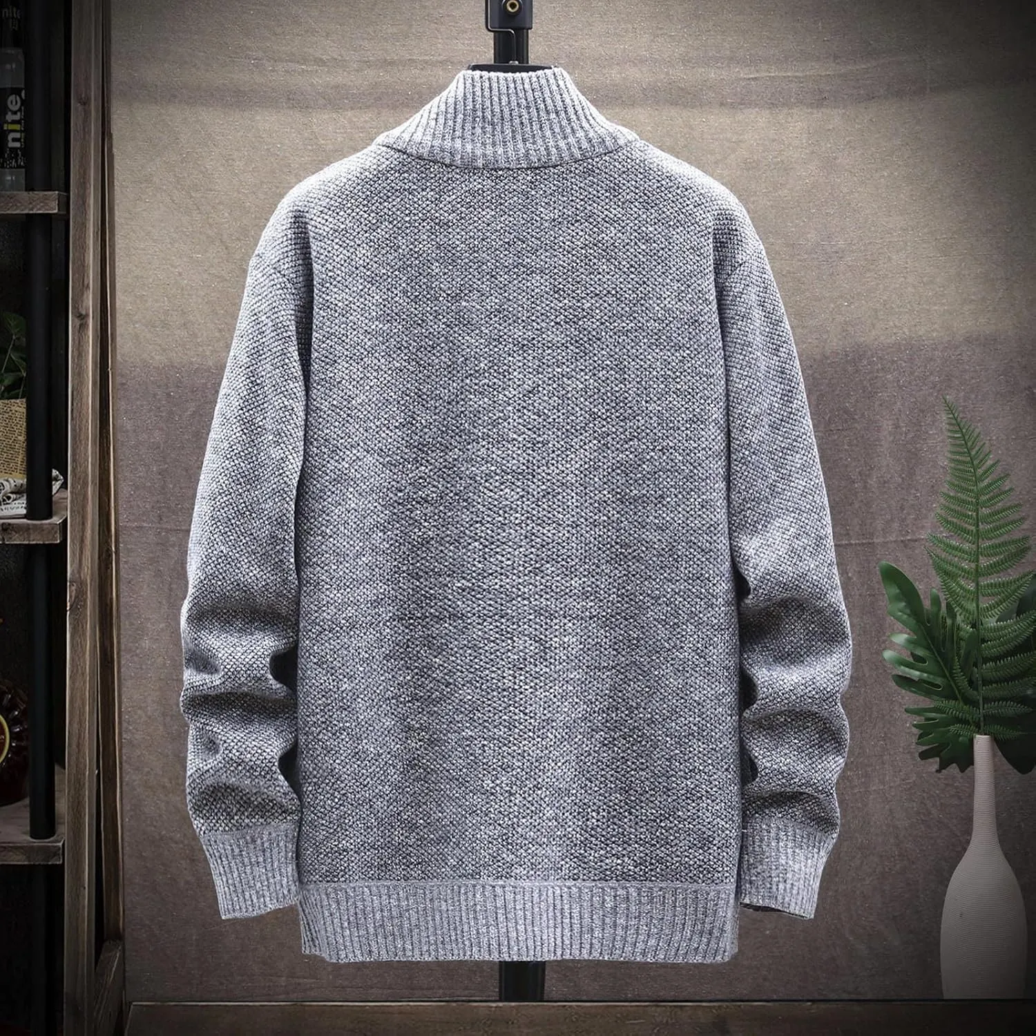Ymosrh Mens Jackets Fashion Winter Men's Loose Cardigan Warm Lapel Hooded Jacket Sweater Waterproof Jackets for Men