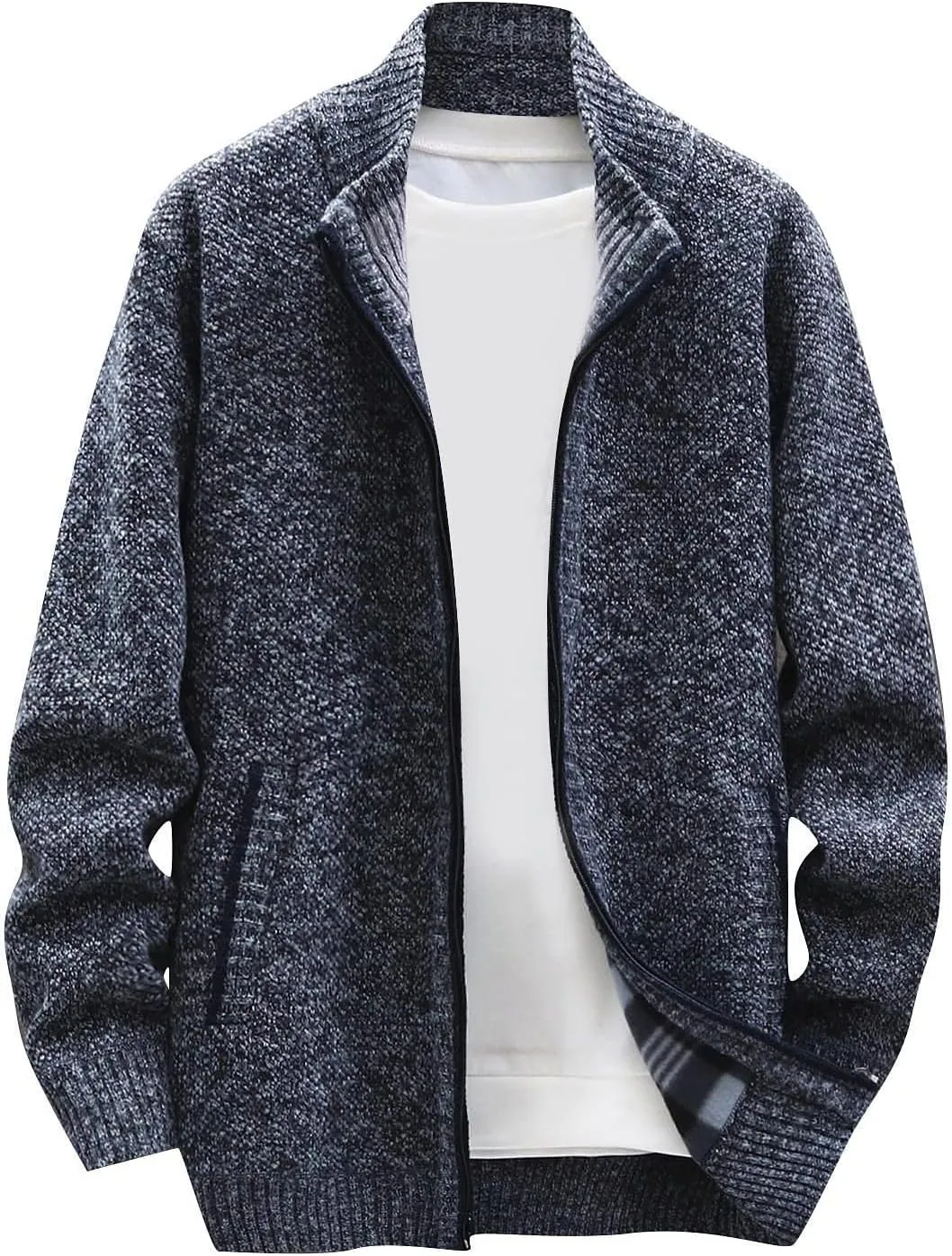 Ymosrh Mens Jackets Fashion Winter Men's Loose Cardigan Warm Lapel Hooded Jacket Sweater Waterproof Jackets for Men