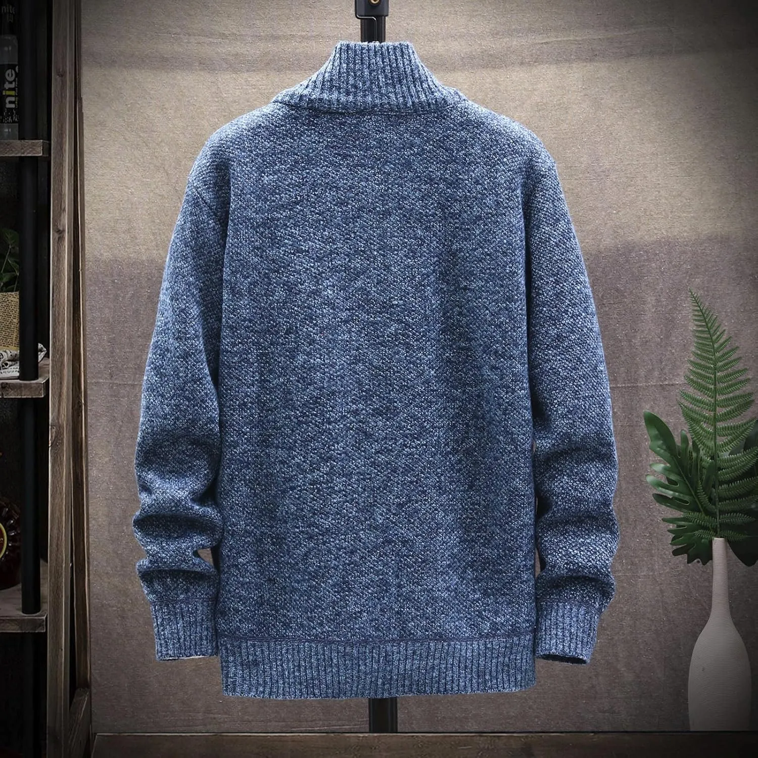 Ymosrh Mens Jackets Fashion Winter Men's Loose Cardigan Warm Lapel Hooded Jacket Sweater Waterproof Jackets for Men