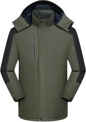 Ymosrh Men's Jackets Hooded Waterproof Windproof Raincoat Jacket Mens, M-4XL