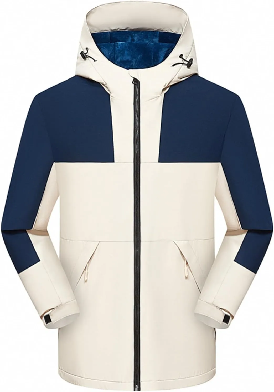 Ymosrh Men's Jackets Hooded Waterproof Windproof Raincoat Jacket Mens, M-4XL