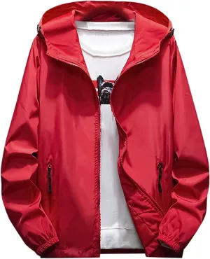 Ymosrh Men's Lightweight Rain Jacket Waterproof Jacket Outdoor Softshell Raincoat Hiking Travel Jacket, M-7XL