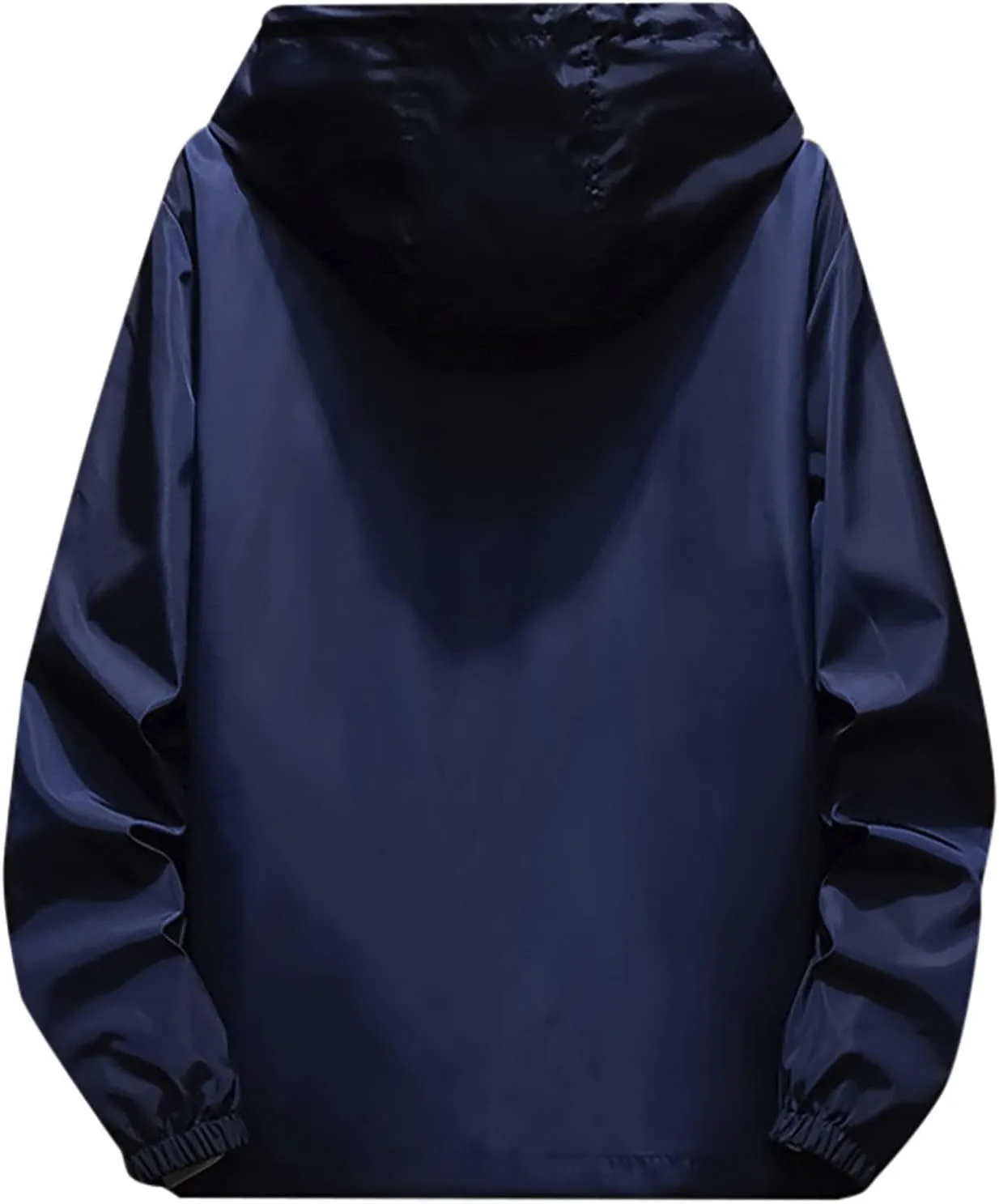 Ymosrh Men's Lightweight Rain Jacket Waterproof Windbreaker Jacket Hooded Raincoat Jacket, M-7XL
