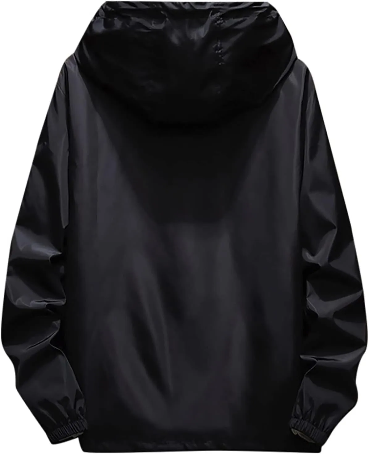Ymosrh Men's Lightweight Rain Jacket Waterproof Windbreaker Jacket Hooded Raincoat Jacket, M-7XL
