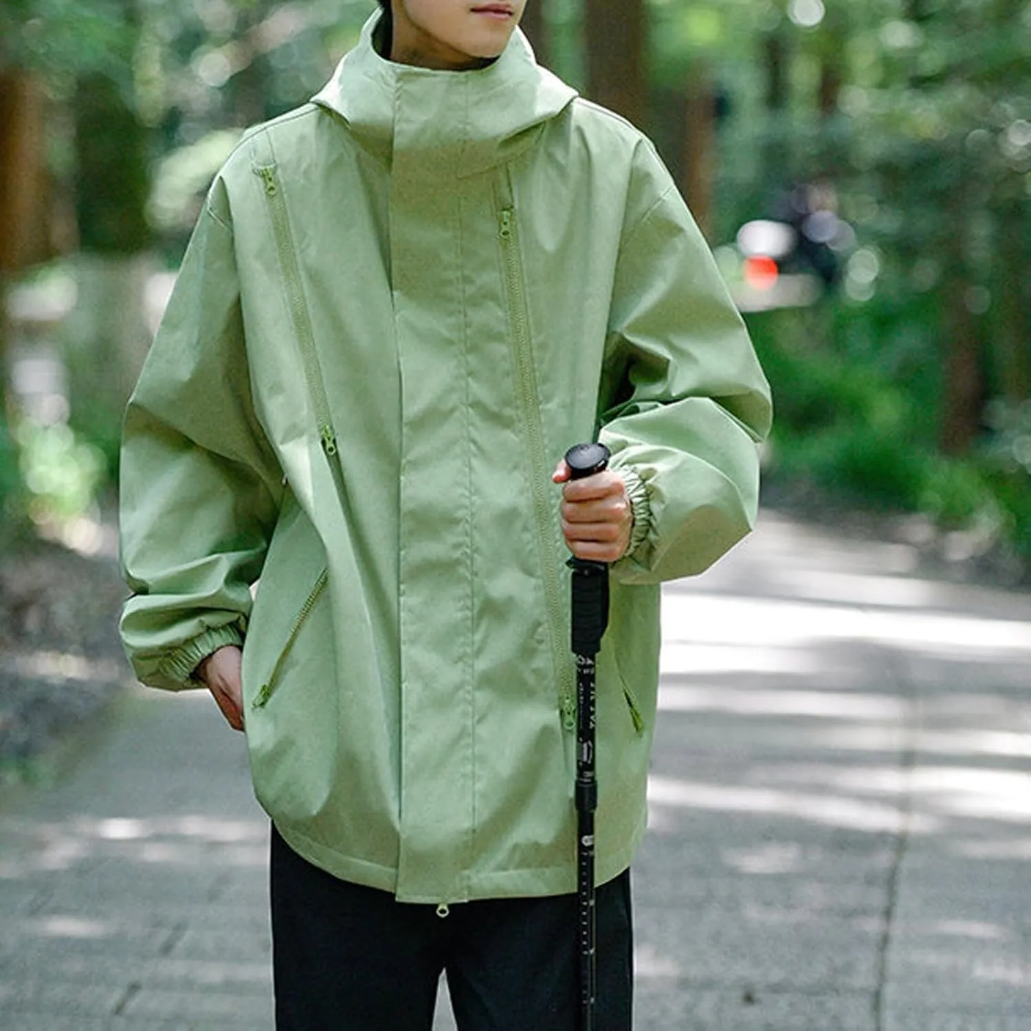Ymosrh Men's Raincoats Waterproof With Hood Lightweight Mountain Sport Jacket Hooded Windbreaker Raincoat Jackets, M-3XL
