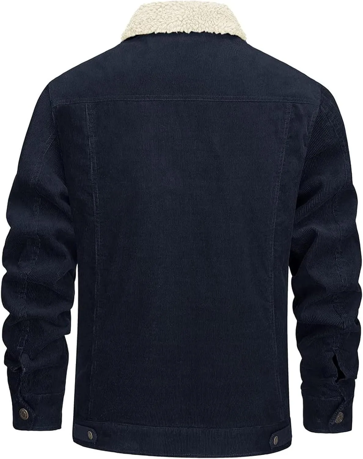Ymosrh Men's Warm Winter Sherpa Trucker Jacket Turn-Down Collar Casual Fashion Denim Coats Work Jacket Outwear, S-2XL