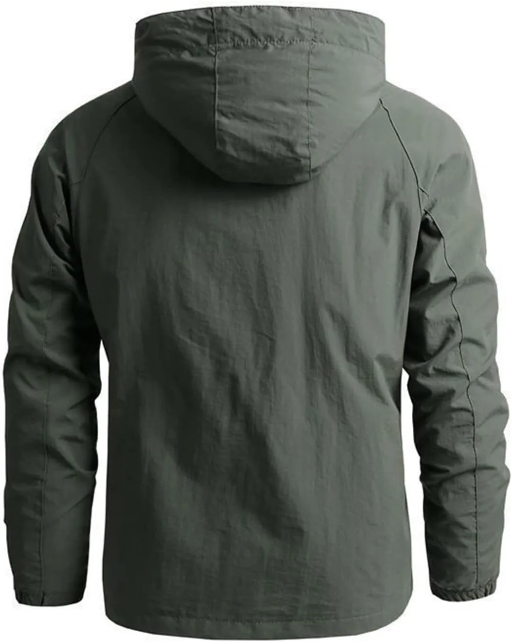Ymosrh Men's Waterproof Jacket Casual Lightweight Wind & Water-Resistant Anorak Hoodie Rain Jackets Windbreaker, M-5XL