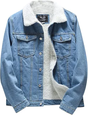 Ymosrh Waterproof Jackets for Men Autumn Winter Pocket Button Flick Denim Fashion Loose Jacket Top Coat Mens Coats
