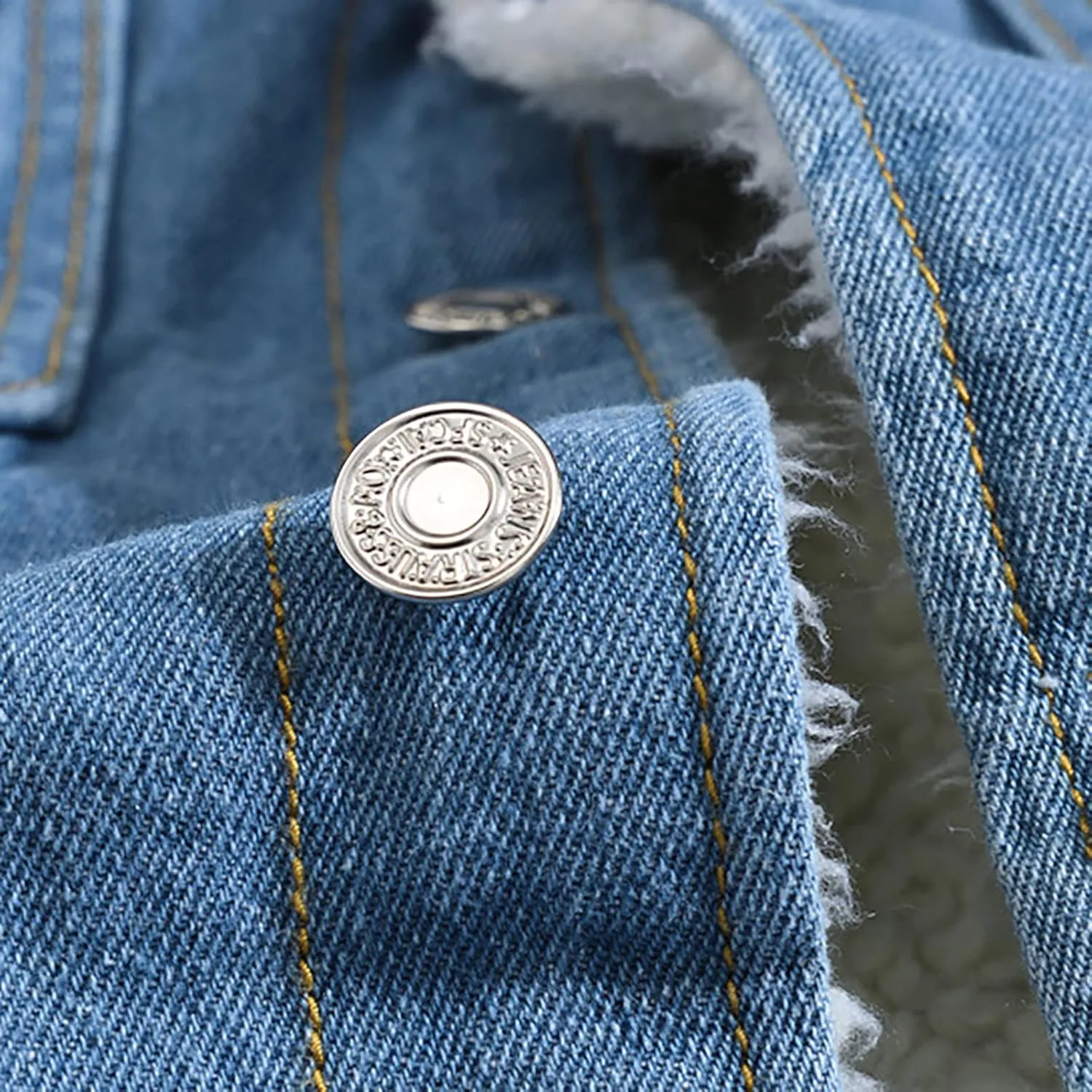Ymosrh Waterproof Jackets for Men Autumn Winter Pocket Button Flick Denim Fashion Loose Jacket Top Coat Mens Coats