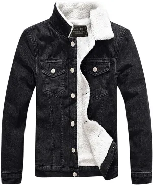 Ymosrh Waterproof Jackets for Men Autumn Winter Pocket Button Flick Denim Fashion Loose Jacket Top Coat Mens Coats
