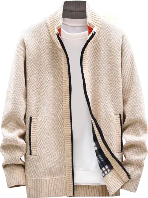 Ymosrh Winter Jackets for Men and Men's Fashion Loose Cardigan Warm Lapel Hooded Jacket Sweater Waterproof Jackets