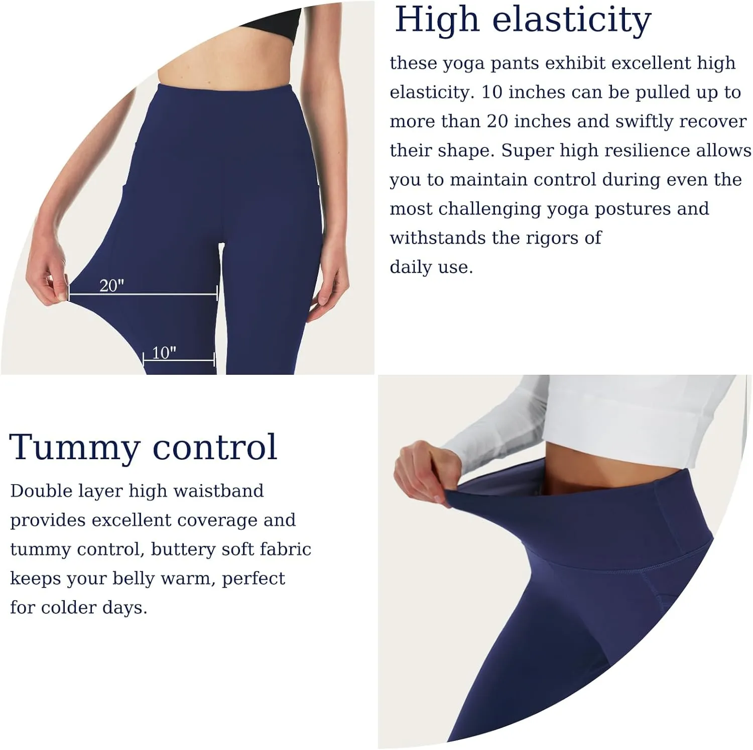 Yoga Leggings for Women High Waisted Tummy Control Yoga Pants Stretchy Gym Leggings with Pockets