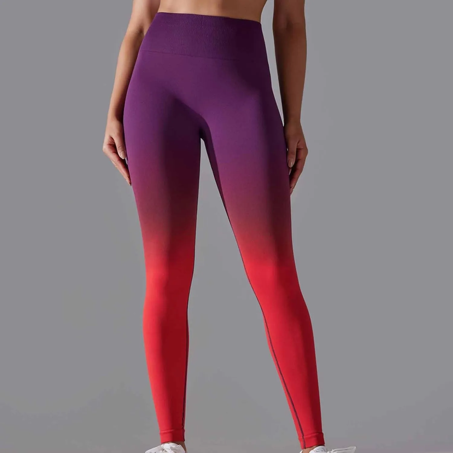 Yoga Pants for Women Compression Tights High Waist Gym Leggings Gradient Workout Trousers Exercise Gym Fitness Bottoms