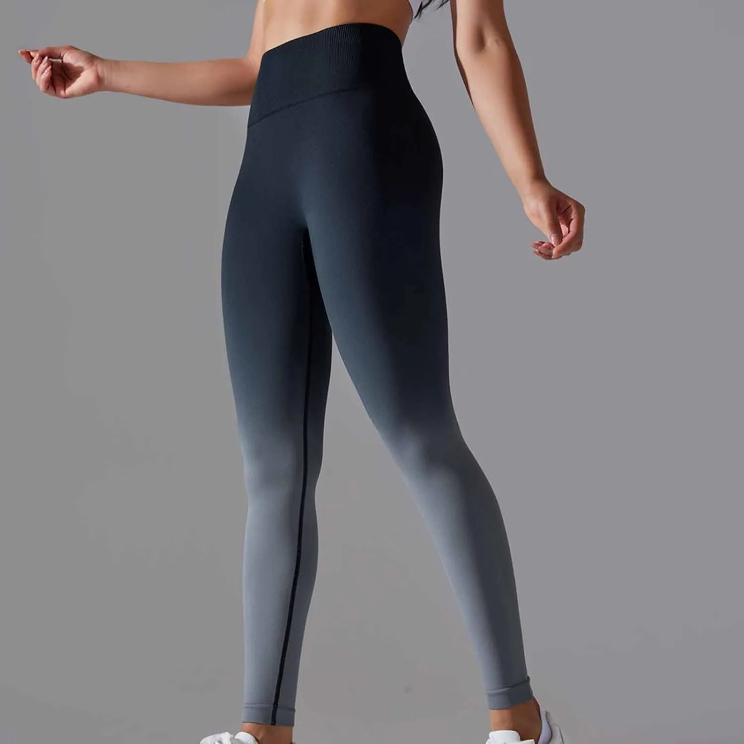 Yoga Pants for Women Compression Tights High Waist Gym Leggings Gradient Workout Trousers Exercise Gym Fitness Bottoms