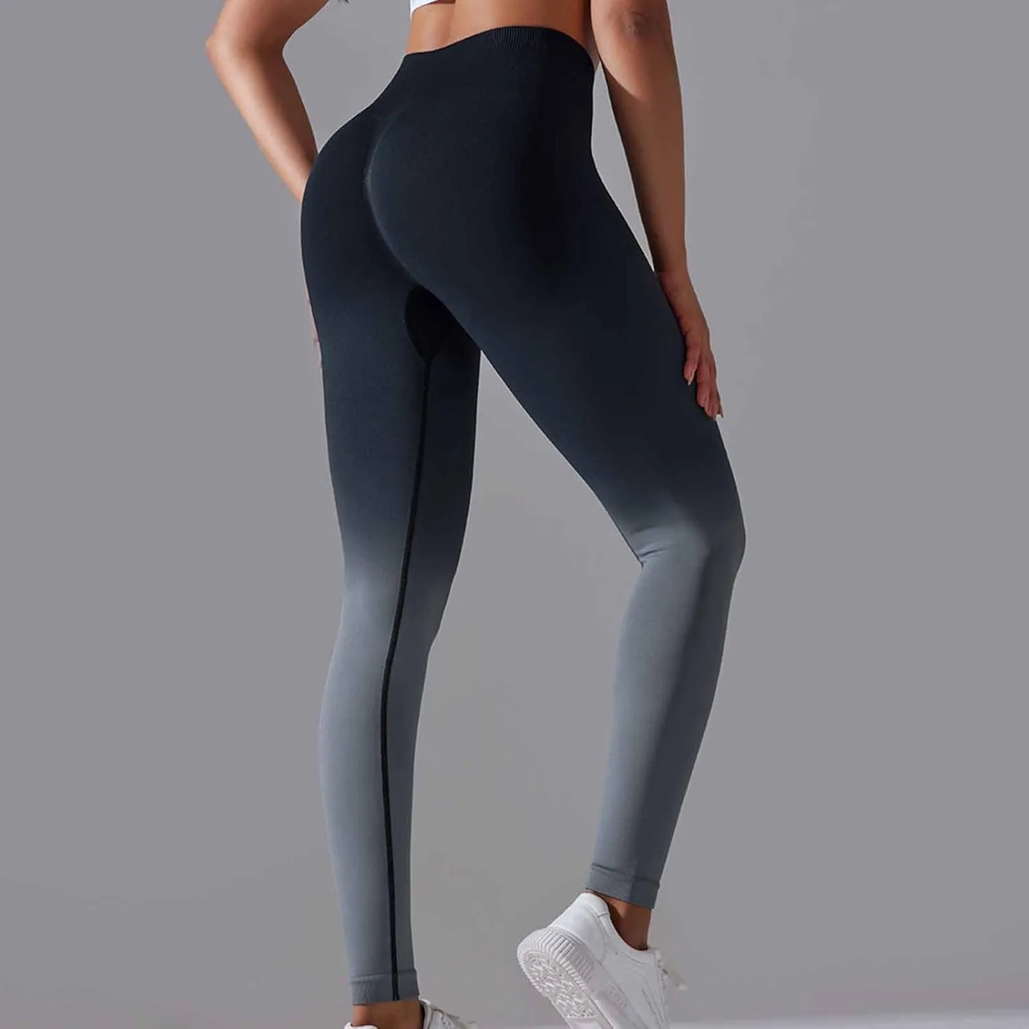 Yoga Pants for Women Compression Tights High Waist Gym Leggings Gradient Workout Trousers Exercise Gym Fitness Bottoms