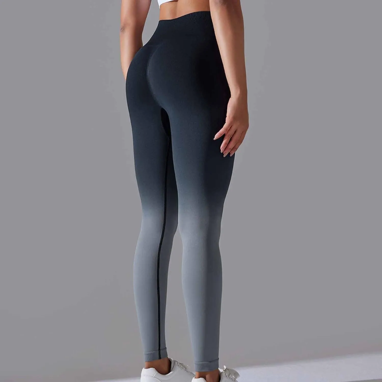 Yoga Pants for Women Compression Tights High Waist Gym Leggings Gradient Workout Trousers Exercise Gym Fitness Bottoms