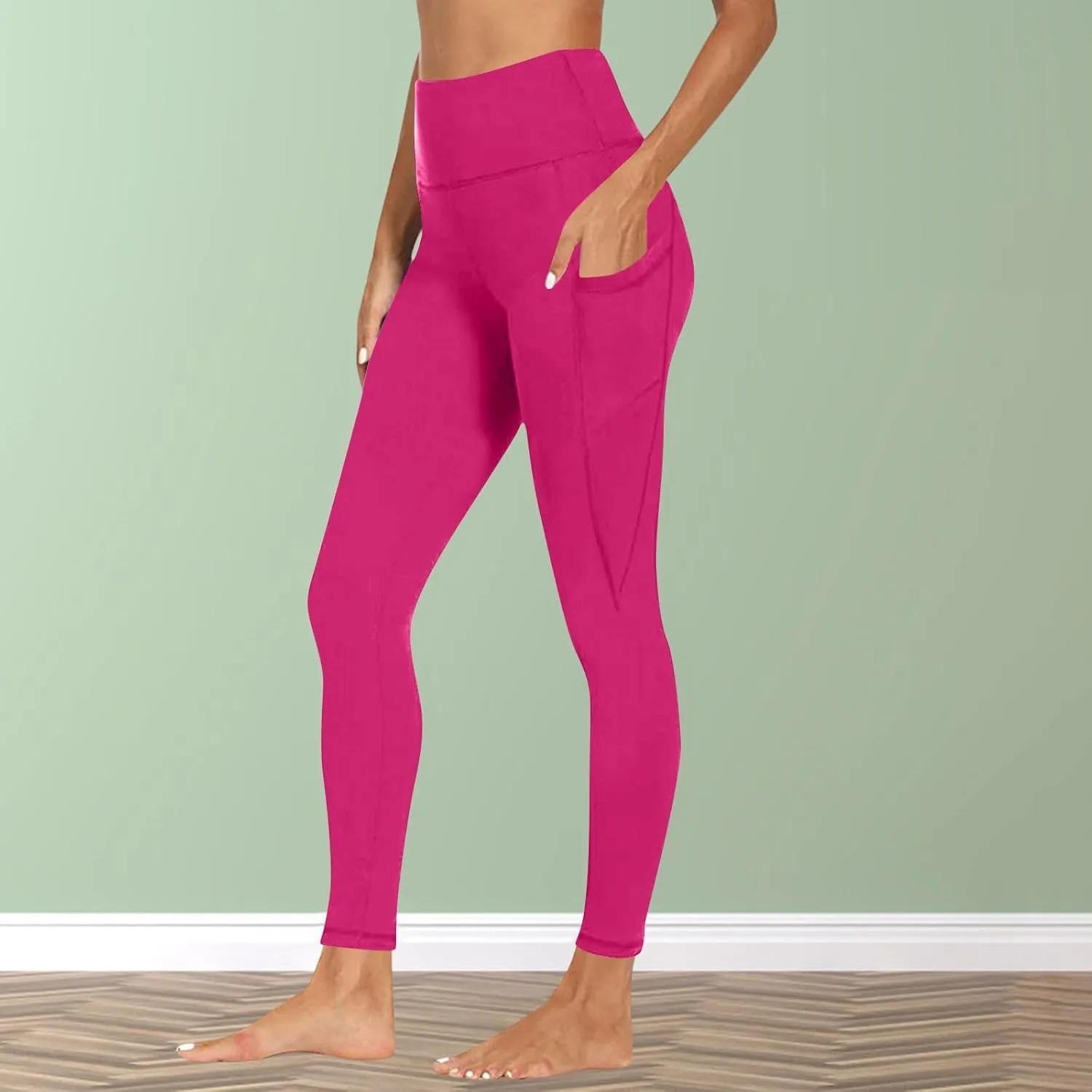 Yoga Pants Women with Pockets High Waist Tummy Control Pants Compression Workout Gym Leggings for Women