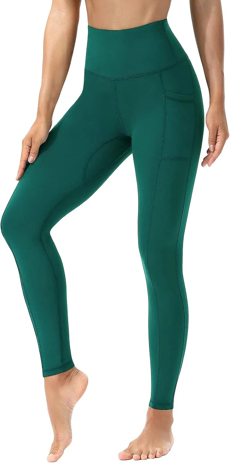 Yoga Pants-Workout Leggings for Women with Pockets High Waisted Tummy Control Postpartum Athletic Gym Leggings