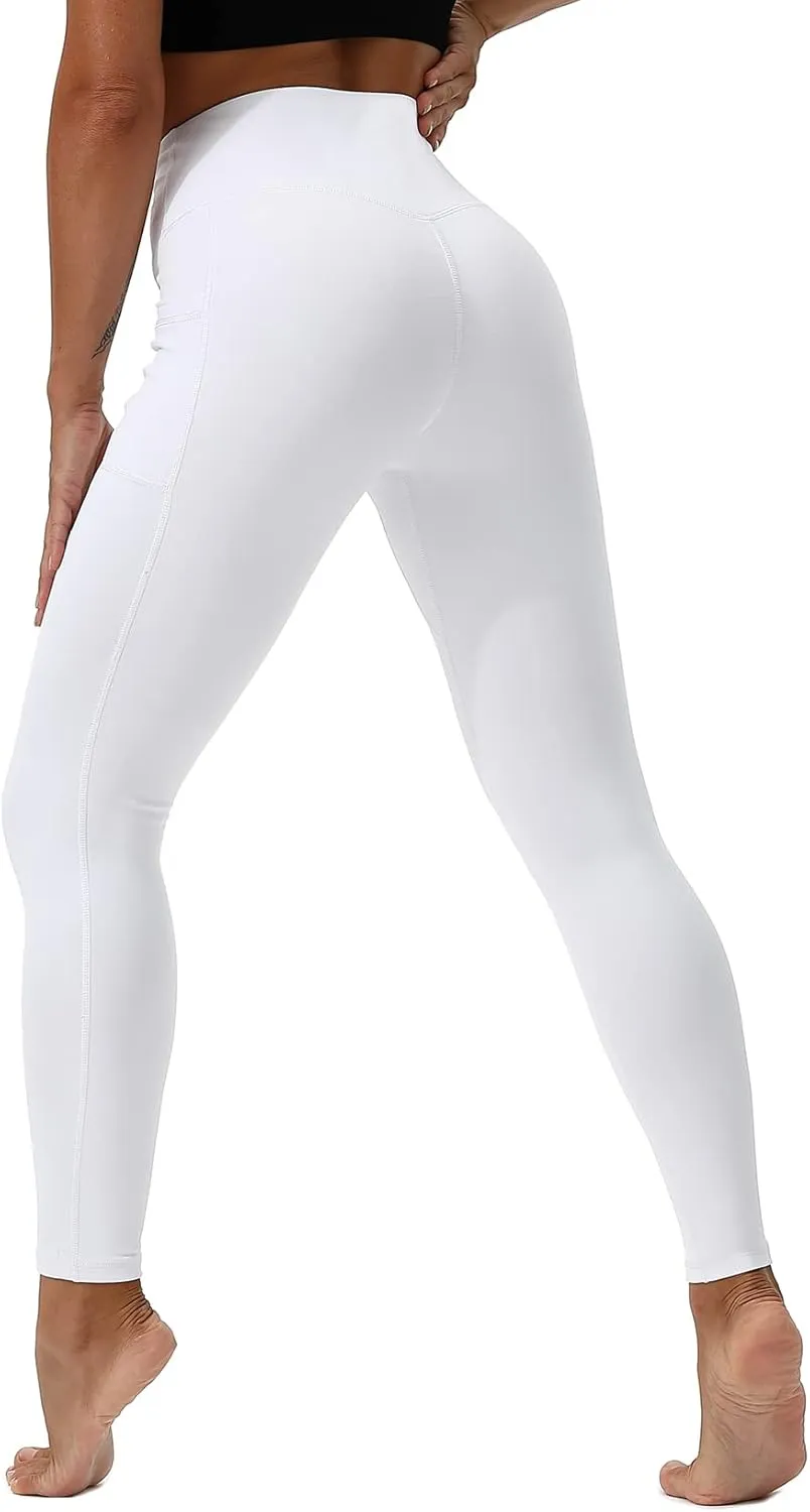 Yoga Pants-Workout Leggings for Women with Pockets High Waisted Tummy Control Postpartum Athletic Gym Leggings