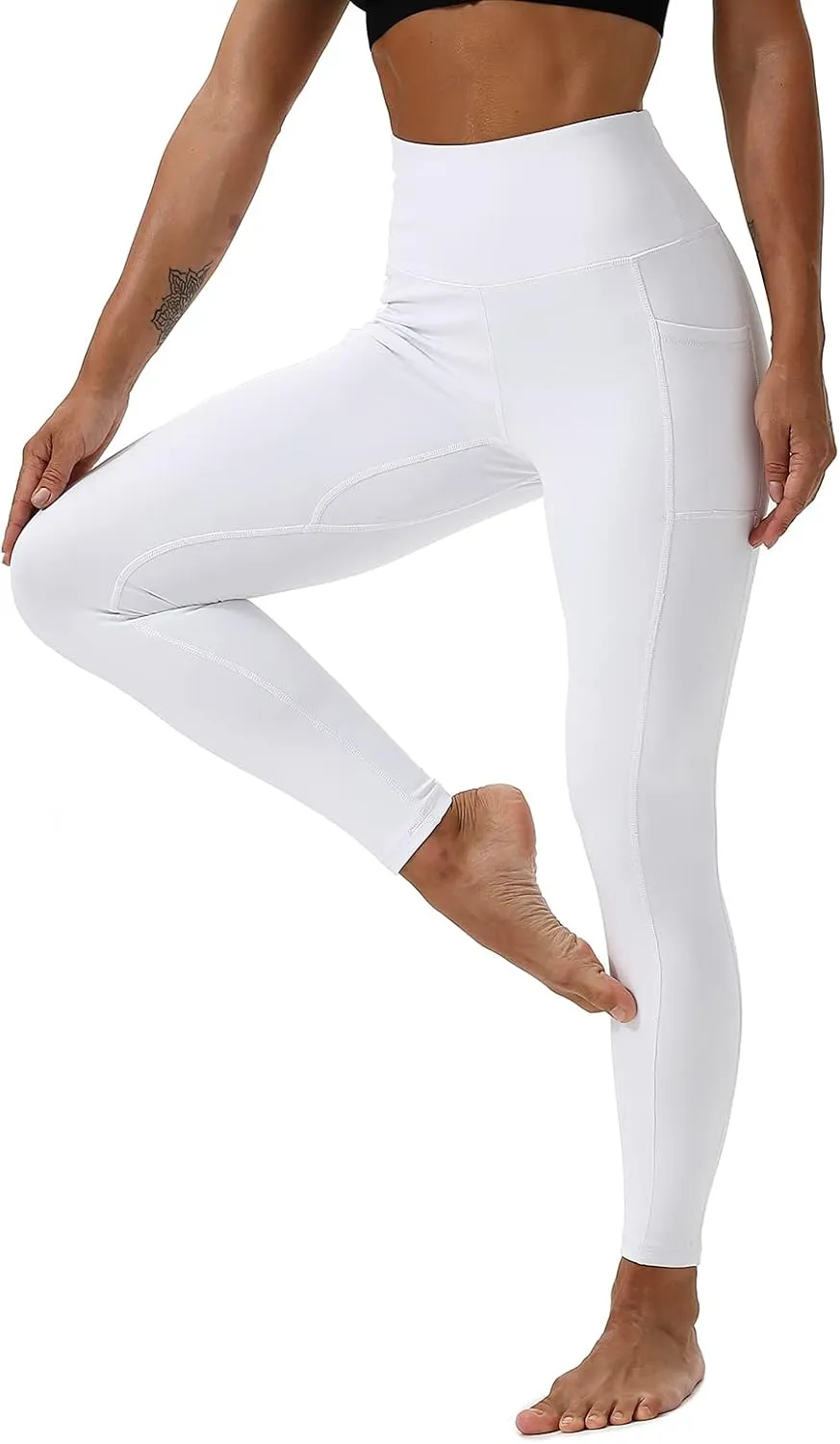Yoga Pants-Workout Leggings for Women with Pockets High Waisted Tummy Control Postpartum Athletic Gym Leggings