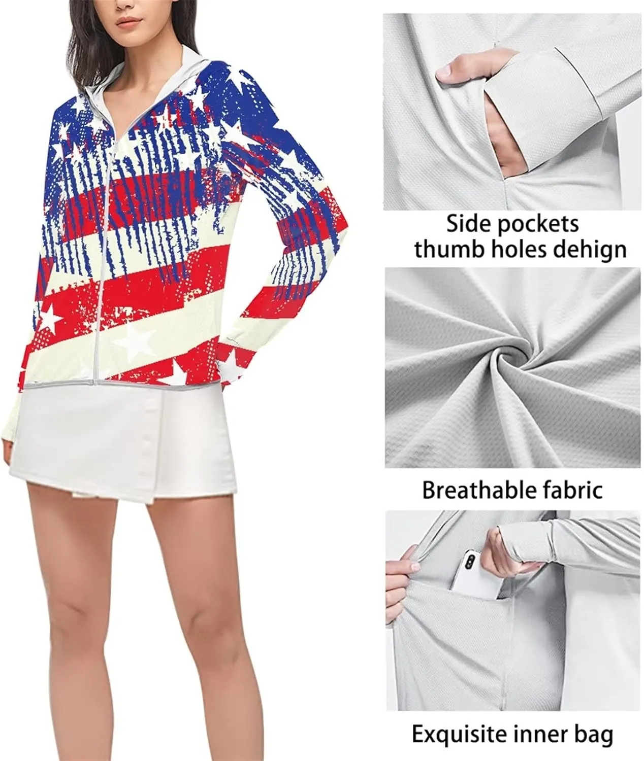 Ystardream Uv Protection Clothing Women for Fishing Camping Hiking Tennis Hoodies for Summer