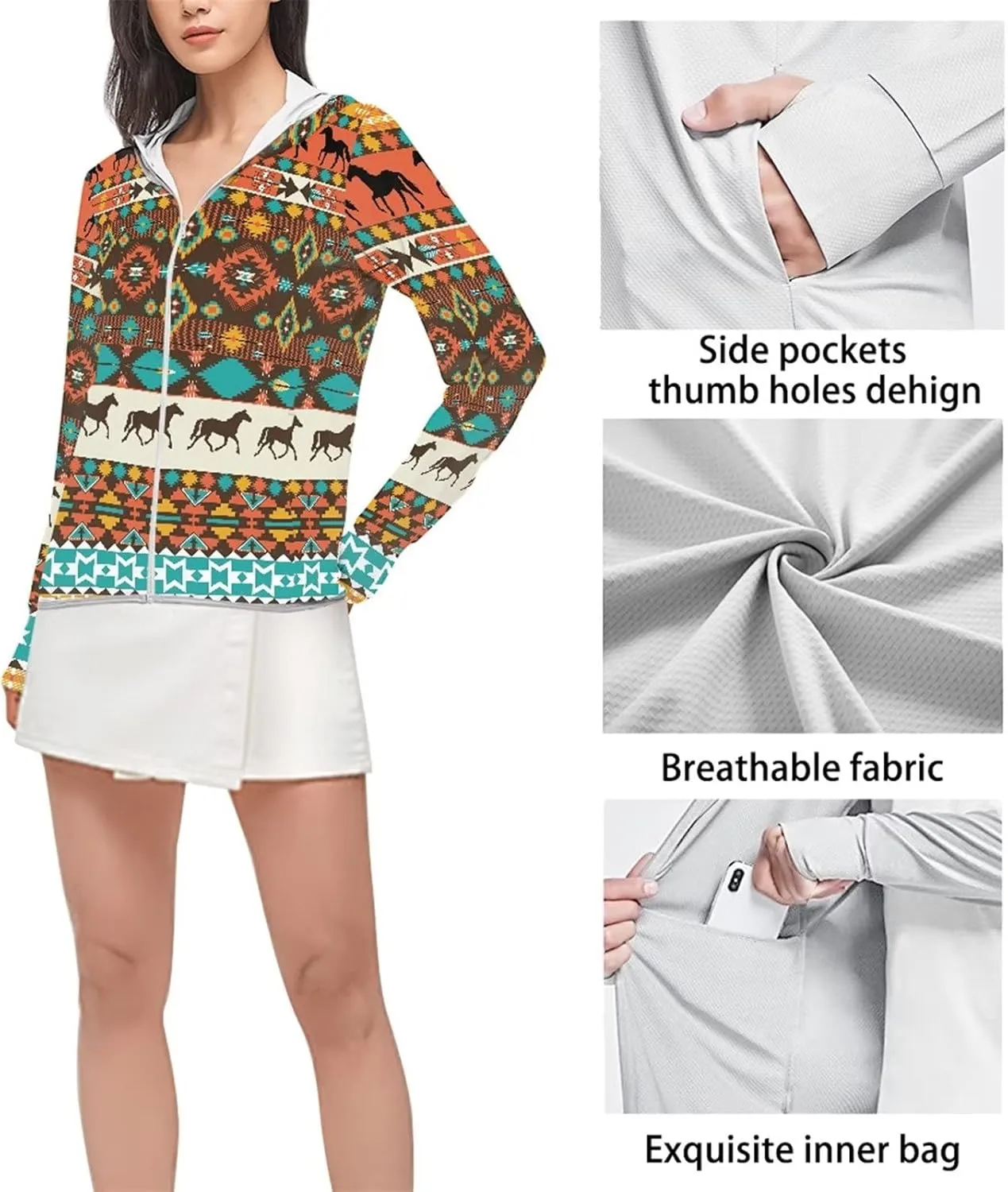 Ystardream Uv Protection Clothing Women for Fishing Camping Hiking Tennis Hoodies for Summer