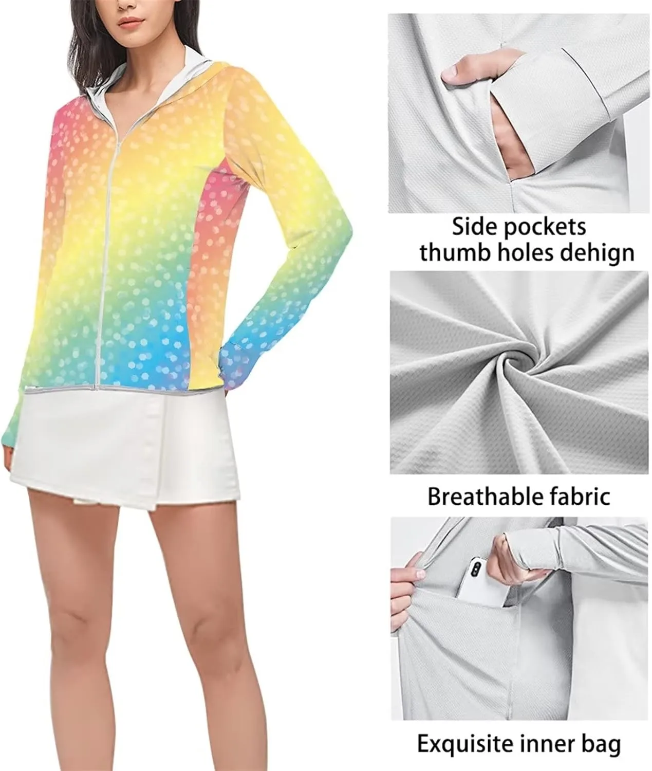 Ystardream Uv Protection Clothing Women for Fishing Camping Hiking Tennis Hoodies for Summer