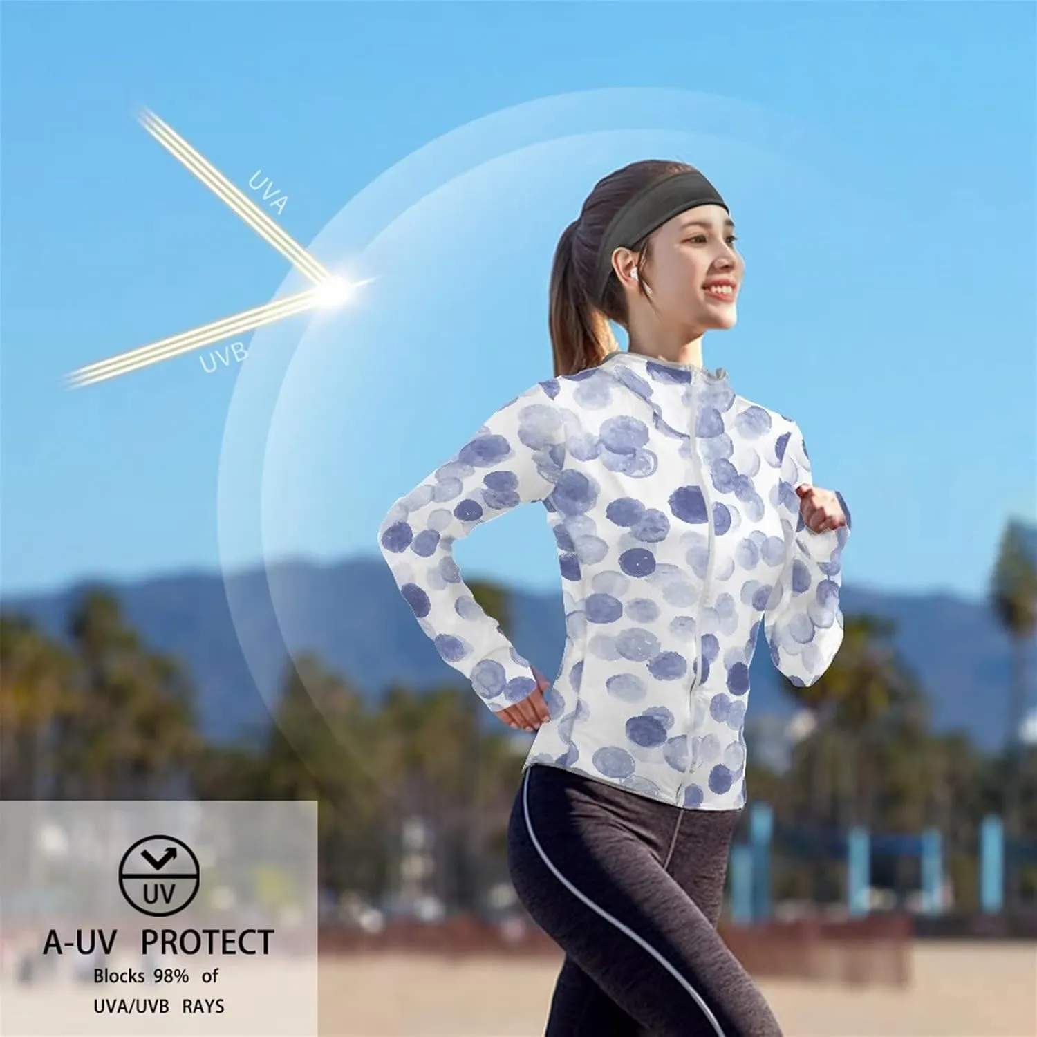 Ystardream Women's UPF 50  Sun Protection Hoodie Long Sleeve UV Shirts Jacket SPF Shirt with Pockets for Hiking Outdoor