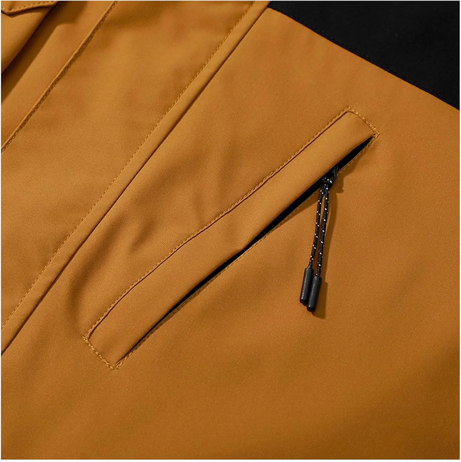 Zeiyignr Men's Lightweight Waterproof Hooded Rain Jacket Outdoor Ski Snow Coat Mountain Windbreakers Jacket for Hiking Travel