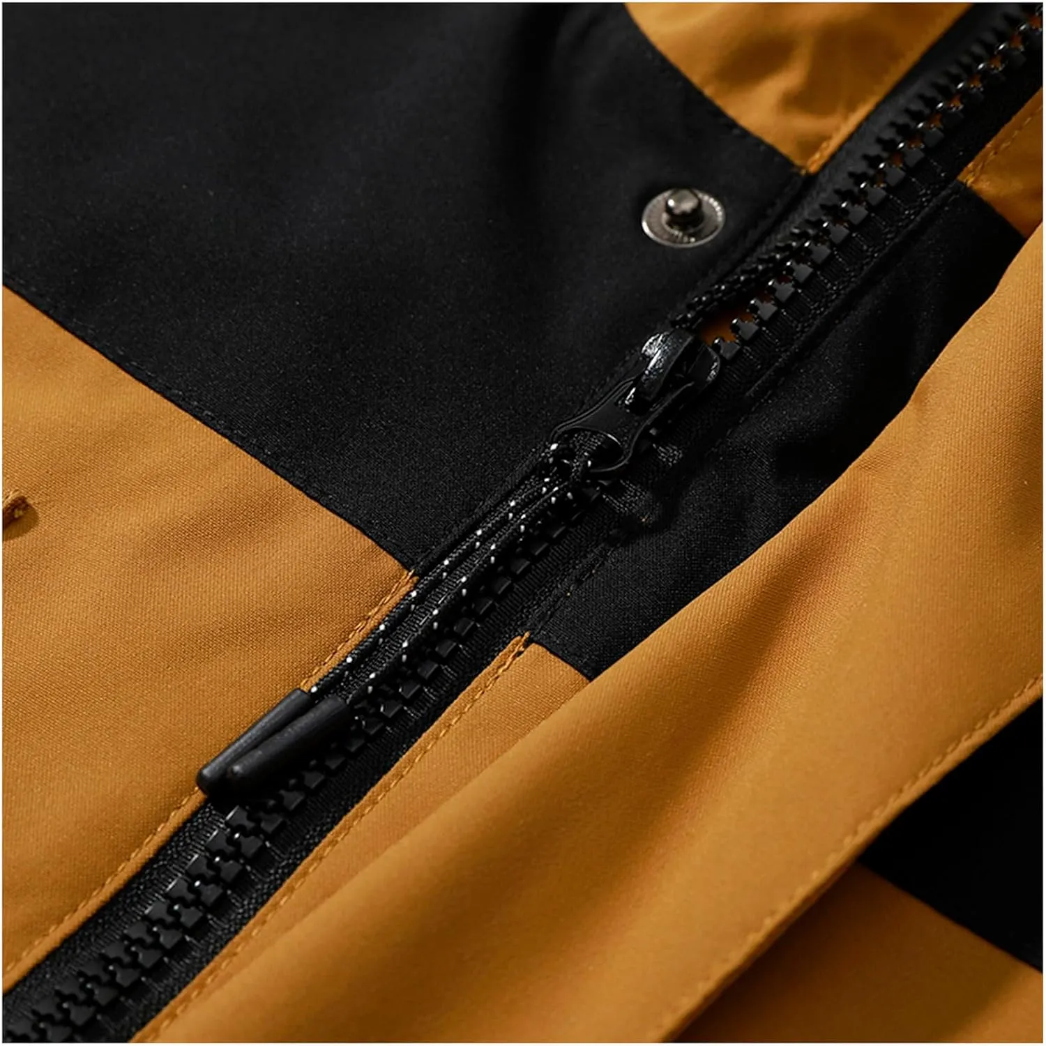 Zeiyignr Men's Lightweight Waterproof Hooded Rain Jacket Outdoor Ski Snow Coat Mountain Windbreakers Jacket for Hiking Travel