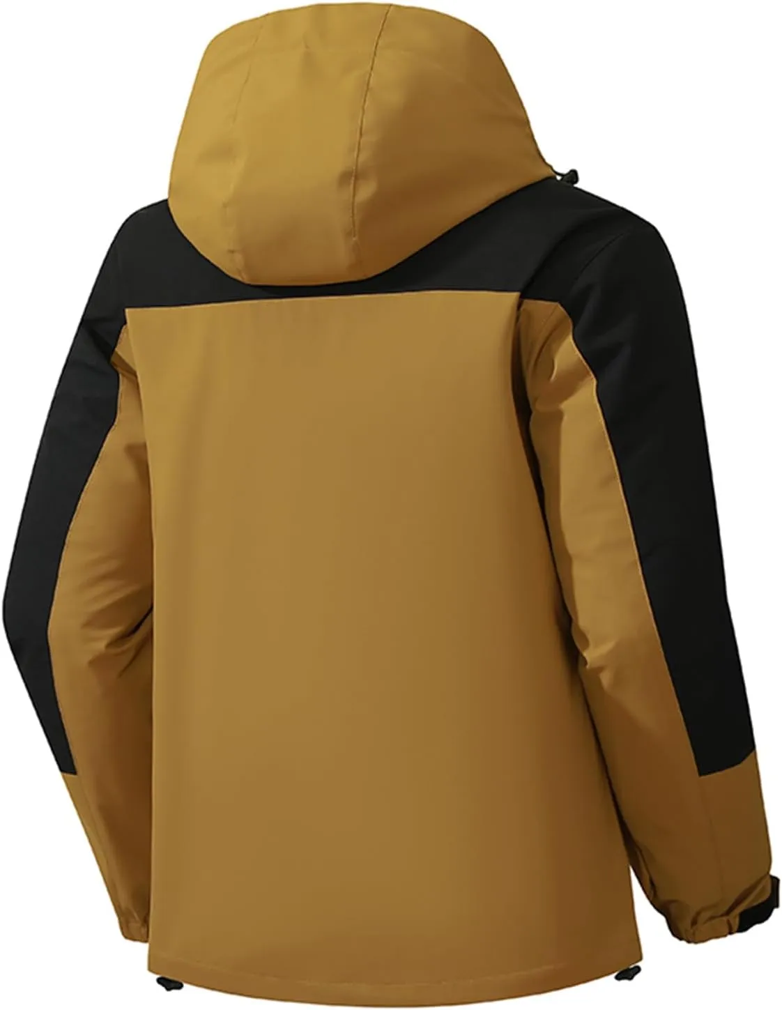 Zeiyignr Men's Lightweight Waterproof Hooded Rain Jacket Outdoor Ski Snow Coat Mountain Windbreakers Jacket for Hiking Travel