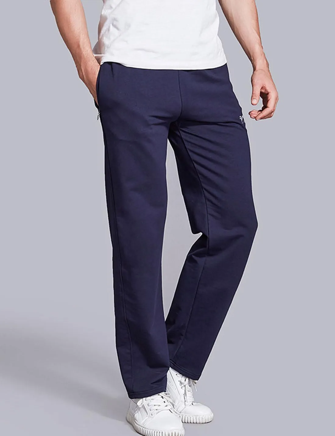 ZGZZ7 Men's Winter Fleece Lined Sweatpants Loose Straight Leg Athletic Thermal Jogger Pants