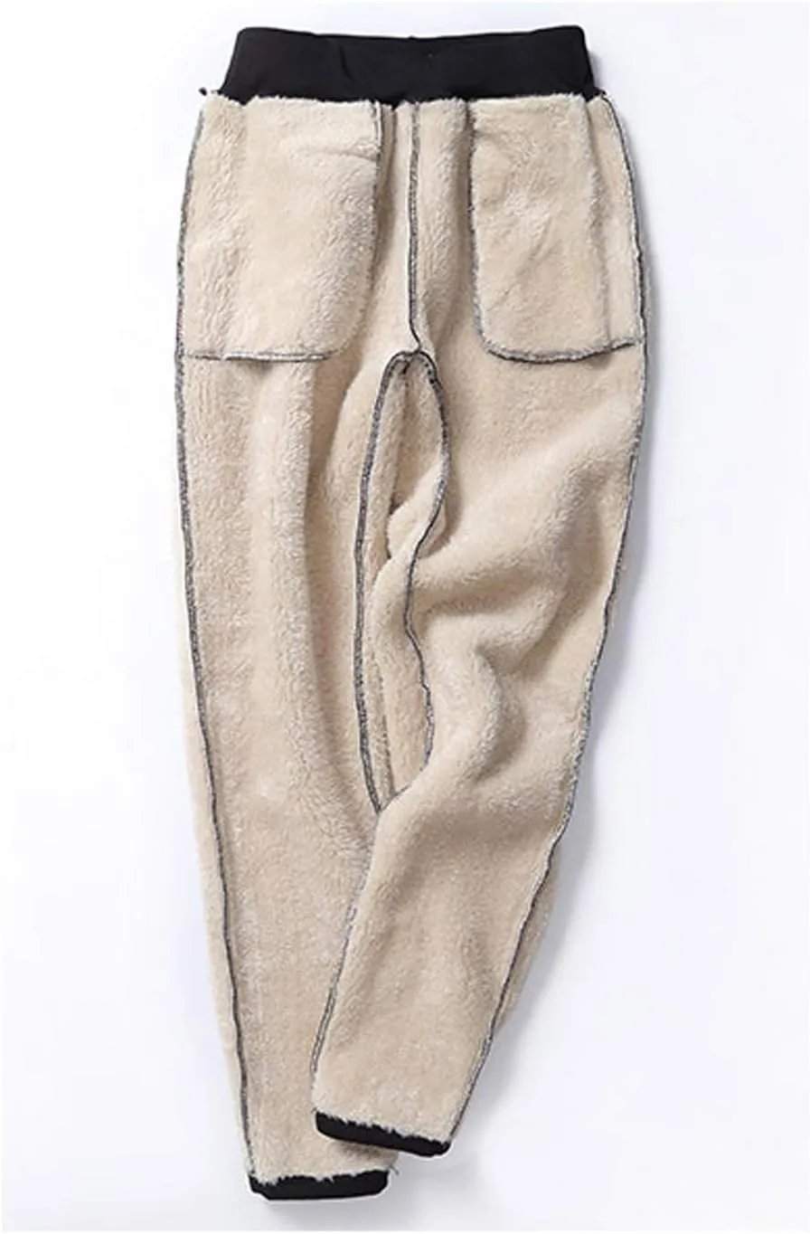ZGZZ7 Women's Winter Sherpa Fleece Lined Sweatpants Active Fleece Jogger Track Running Pants