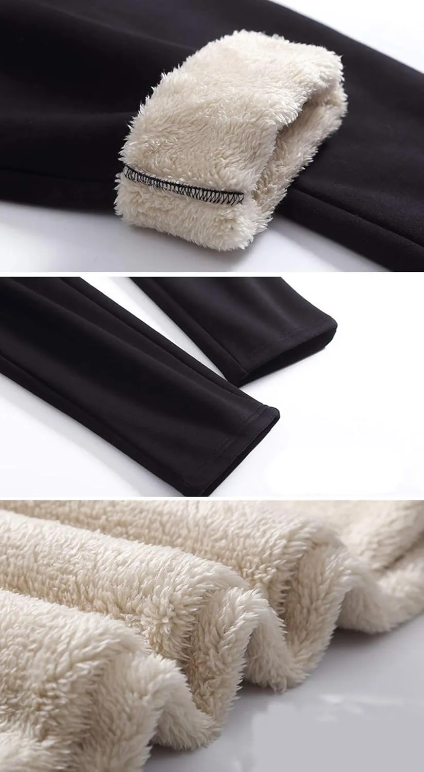 ZGZZ7 Women's Winter Sherpa Fleece Lined Sweatpants Active Fleece Jogger Track Running Pants