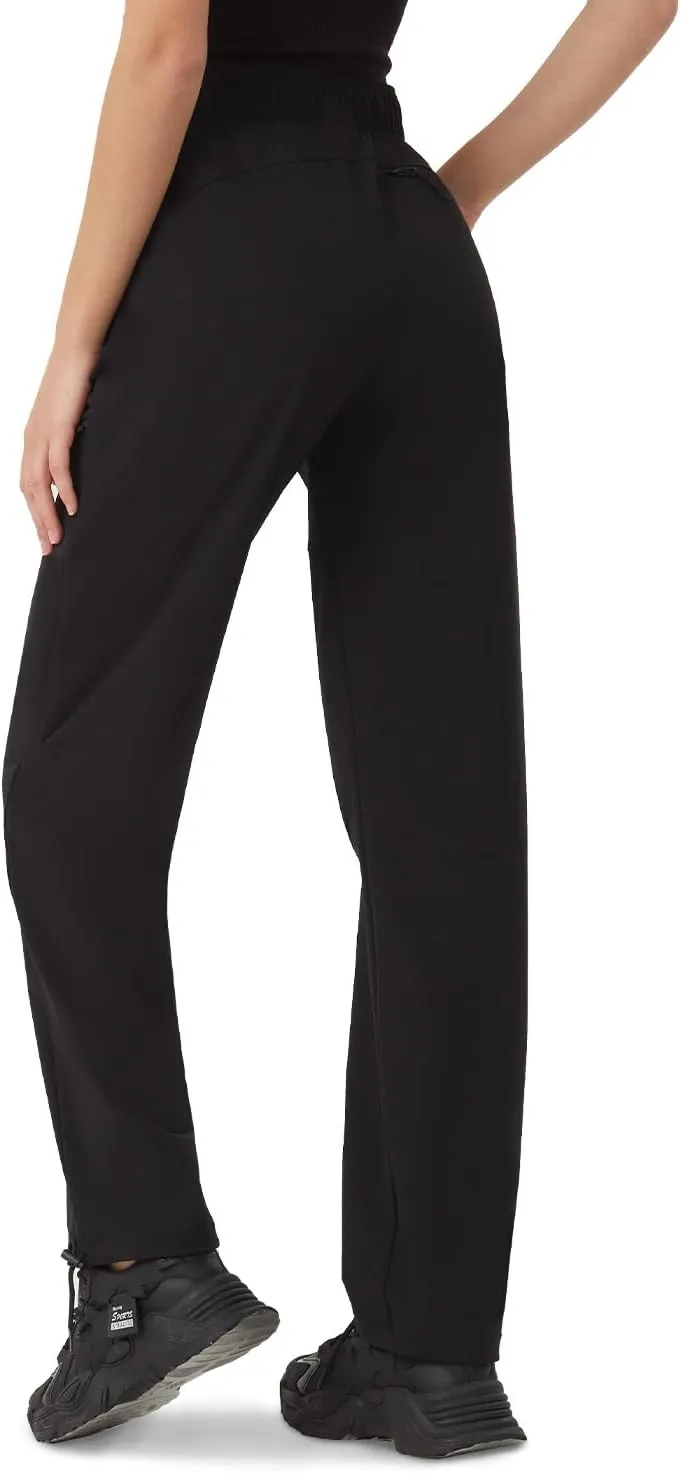Zylioo 32"/34" Inseam Women's Tall Hiking Pants, Lightweight Quick Dry Cargo Pants with Zipper Pockets for Outdoor Activities