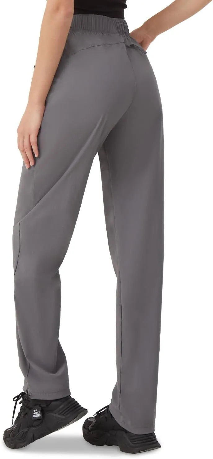 Zylioo 32"/34" Inseam Women's Tall Hiking Pants, Lightweight Quick Dry Cargo Pants with Zipper Pockets for Outdoor Activities
