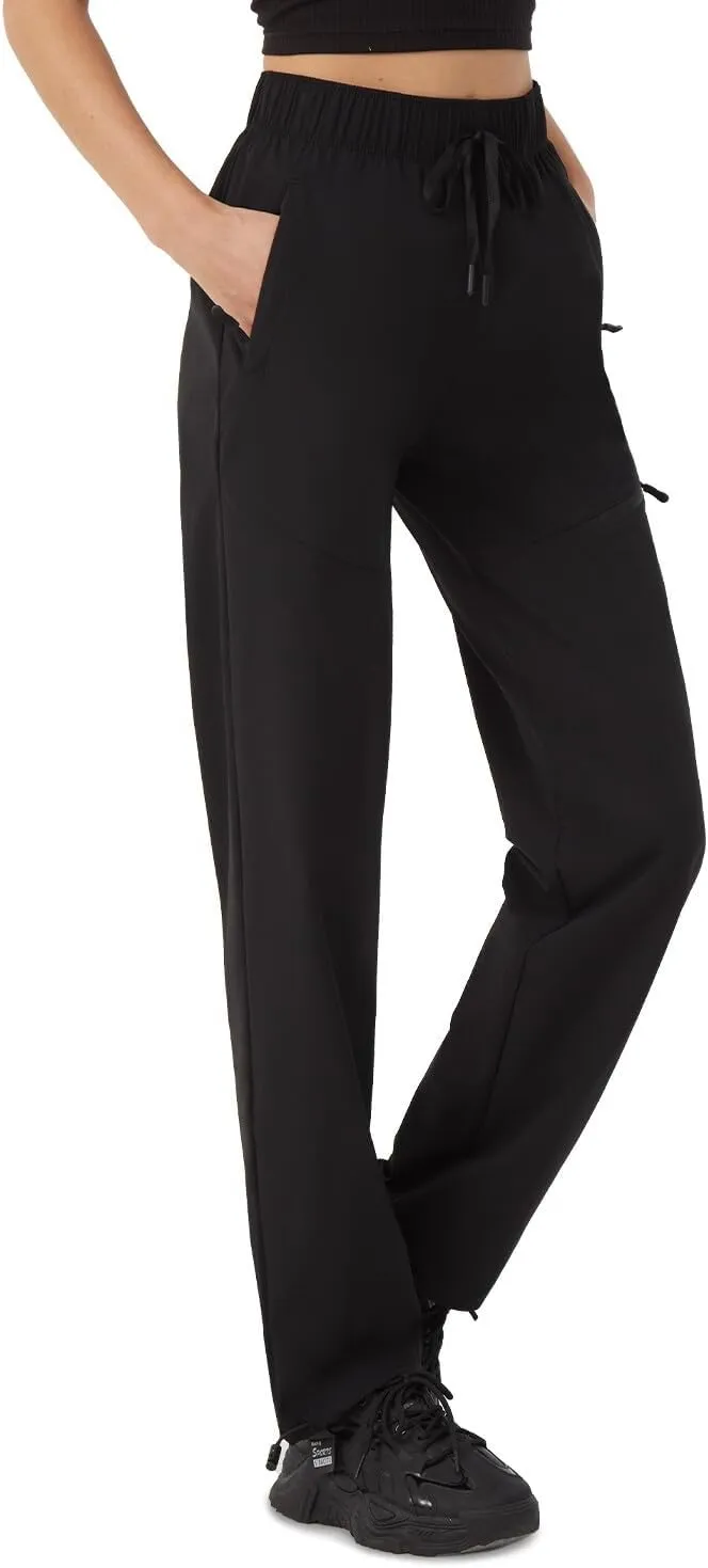 Zylioo 32"/34" Inseam Women's Tall Hiking Pants, Lightweight Quick Dry Cargo Pants with Zipper Pockets for Outdoor Activities